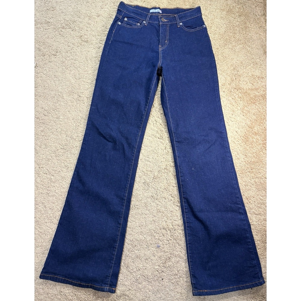 Levis 512 Perfectly Slimming Bootcut Jeans Women's 8M Blue Western Stretch Y2K